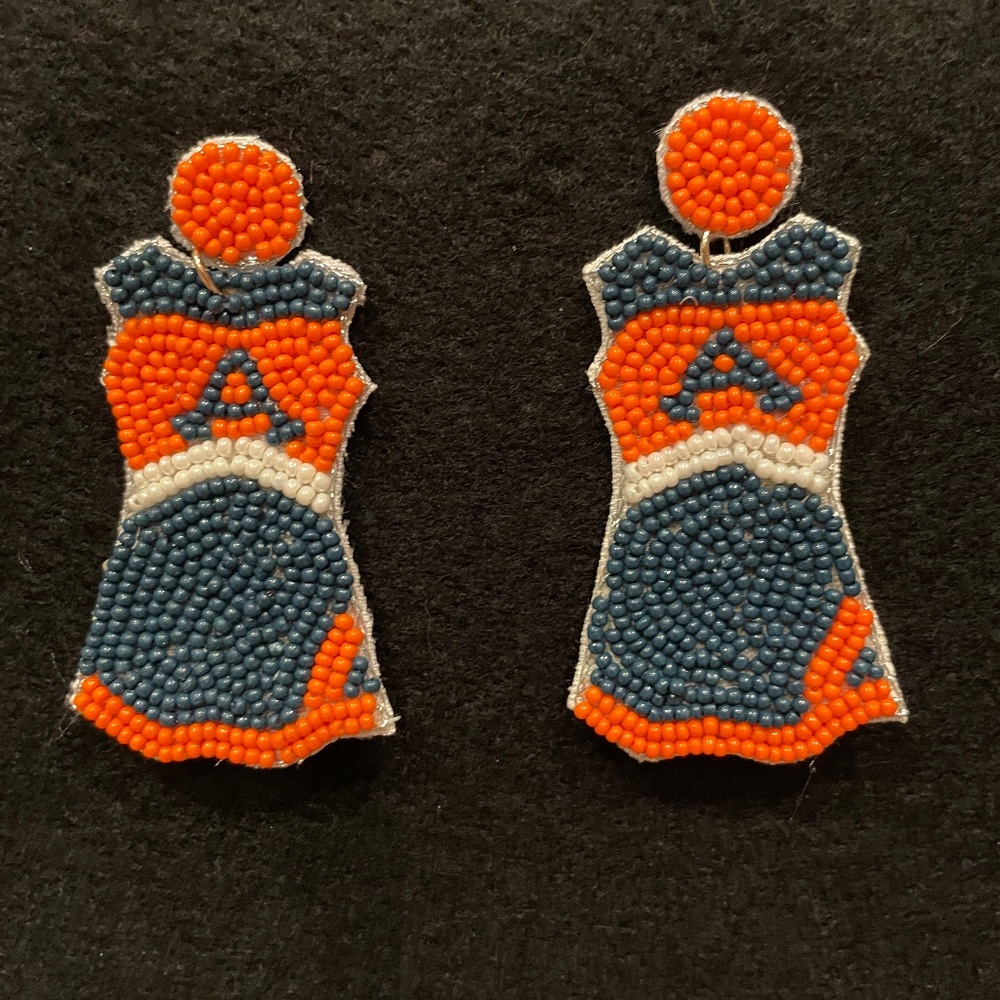 Auburn Tigers Cheerleading Uniform Earrings - Picture 1 of 1